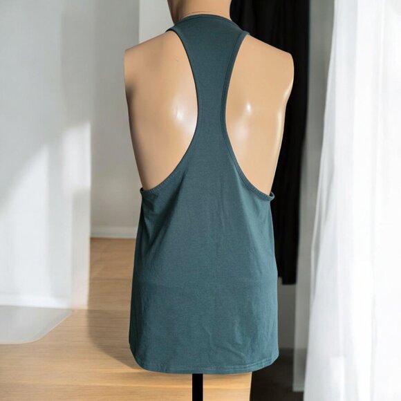 NWOT GYMSHARK ( MED ) REACT STINGER Slim Fit Active Denim Tea lTank Top - Picture 4 of 6